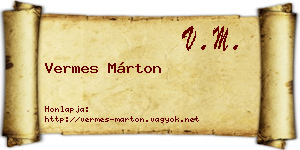 Vermes Márton névjegykártya